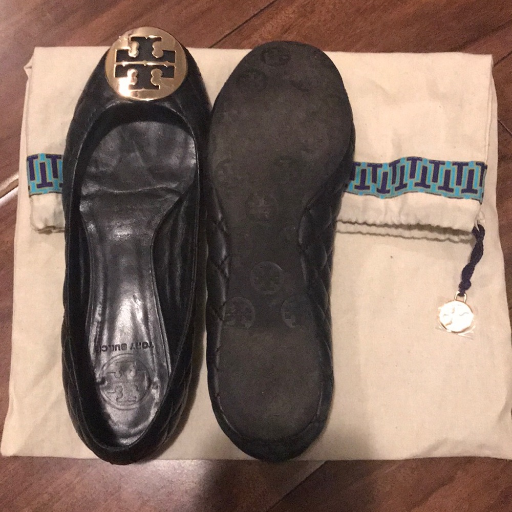 Tory Burch leather flats w/  original dust bag